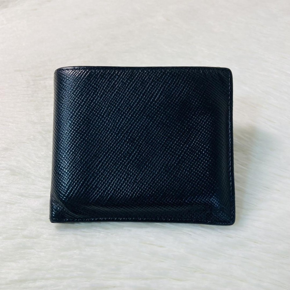 Prada Classic Black Bifold Leather Wallet for Men