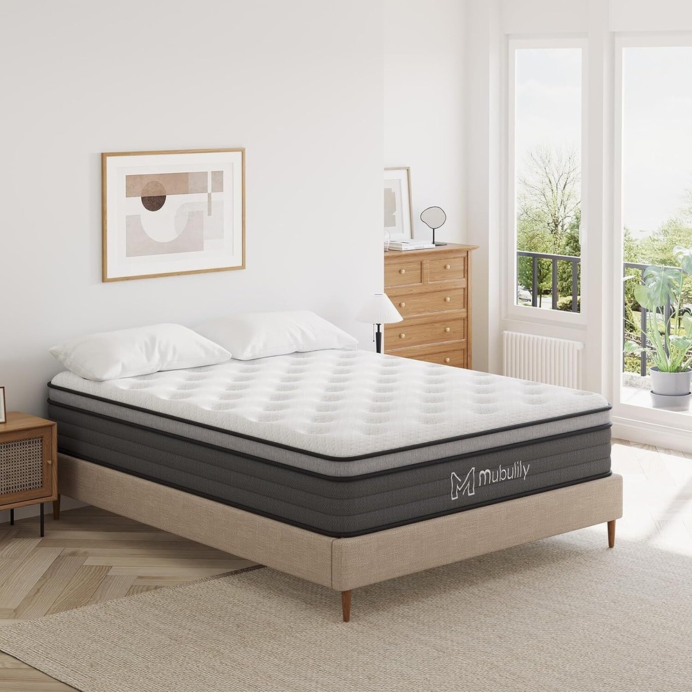 Queen Mattress, 10 Inch Hybrid Mattress in a Box with Gel Memory Foam Mattress