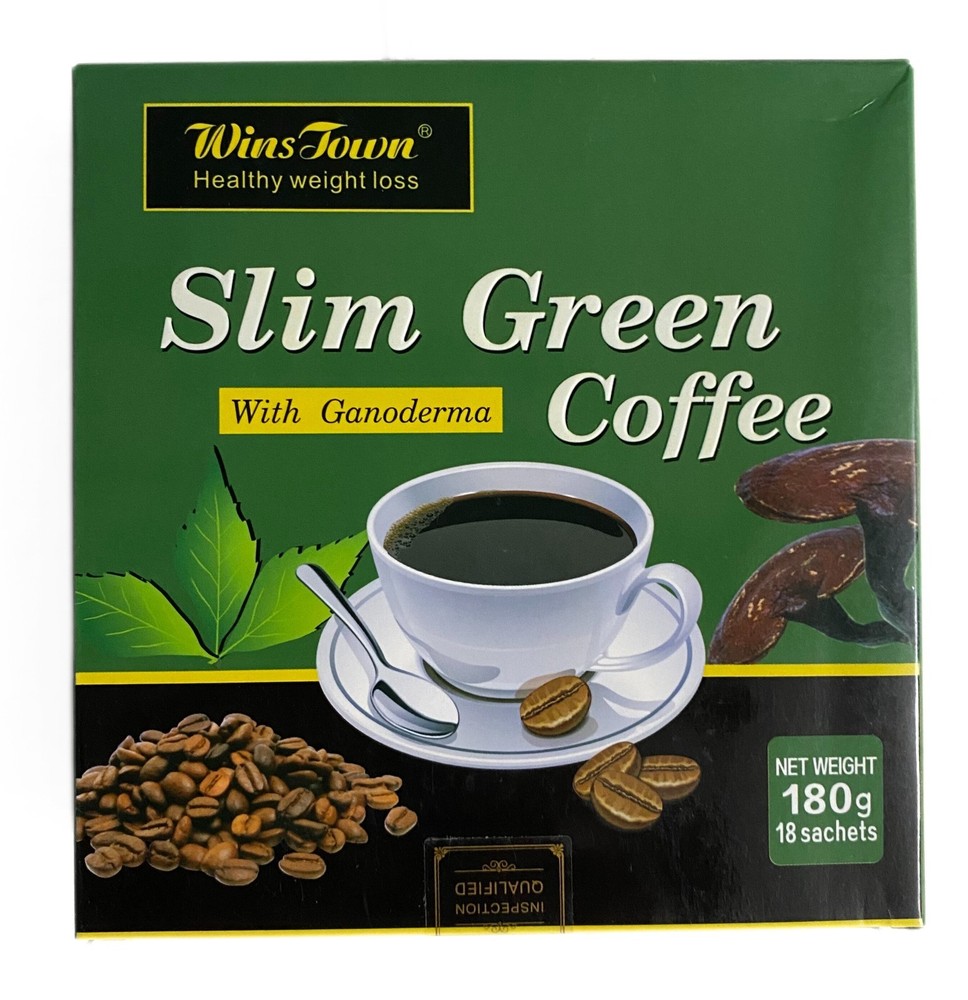 Slim Green Coffee with Ganoderma for Fat Burning and Healthy Weight Loss  