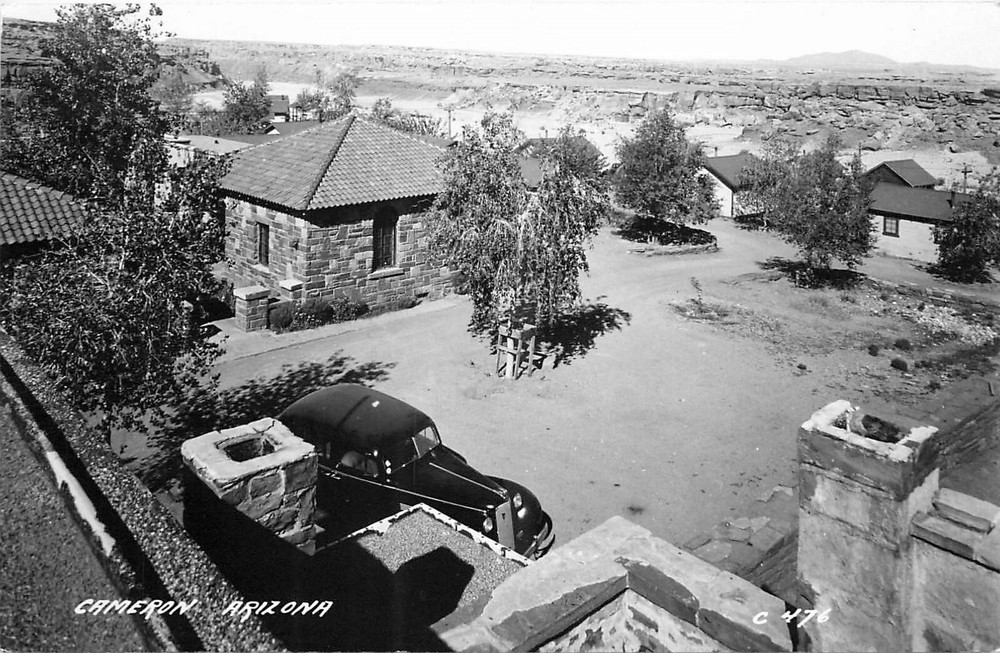 1940s Cameron Arizona Birdseye View Auto C-476 RPPC Postcard 25-5941