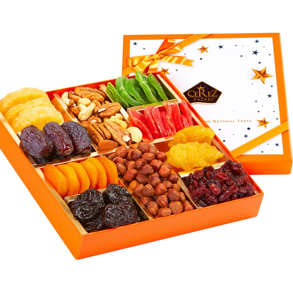 Gourmet Dried Fruit and Nuts Gift Basket Holiday Assortment