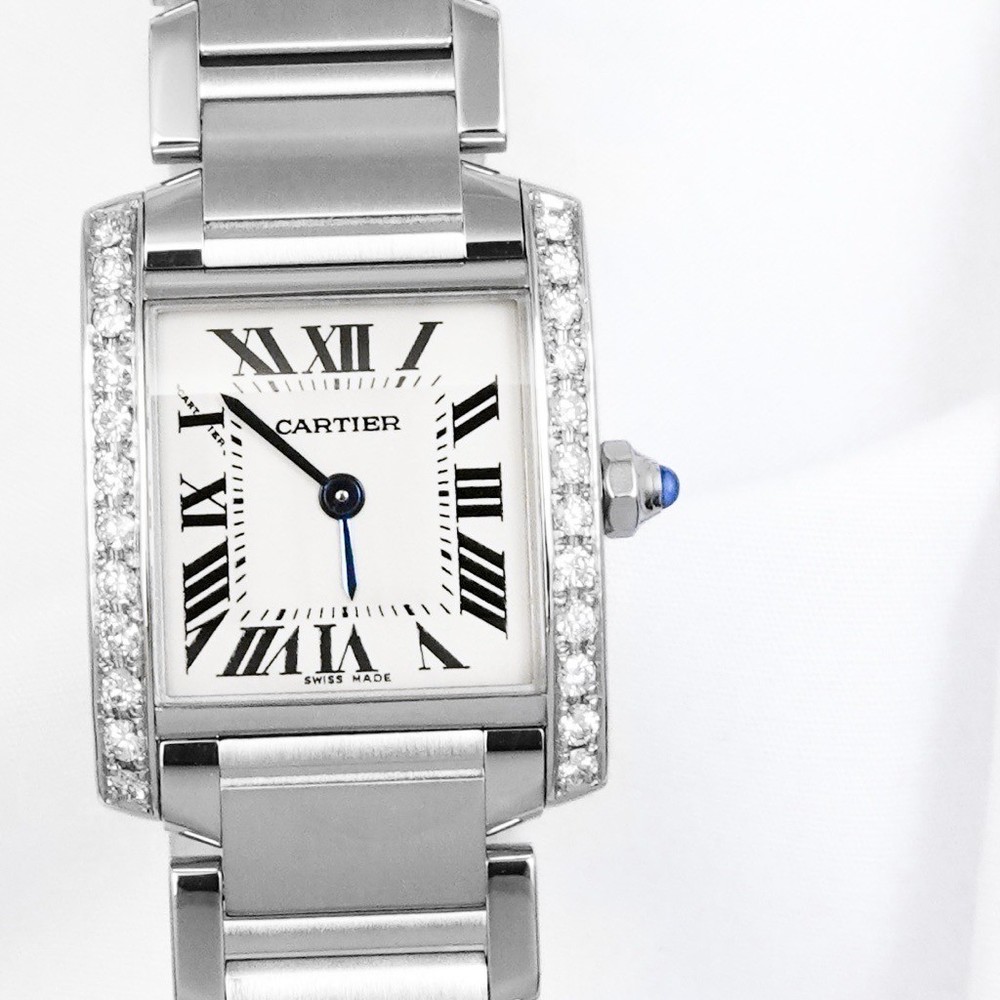 Cartier Tank Francaise Small Steel Diamond Women's Watch