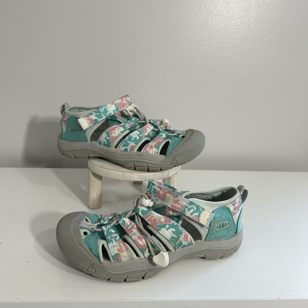 KEEN Kids Newport H2 Sandals Size 3 Aqua Camo Pink Washable