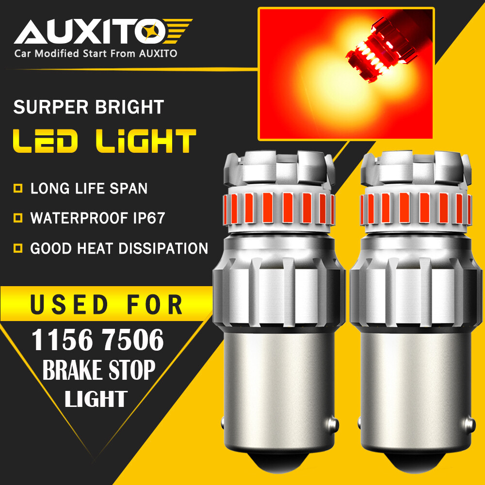 2X Red 1156 BA15S Turn CANBUS Backup Light Bulb LED Tail Car Brake Signal 2F