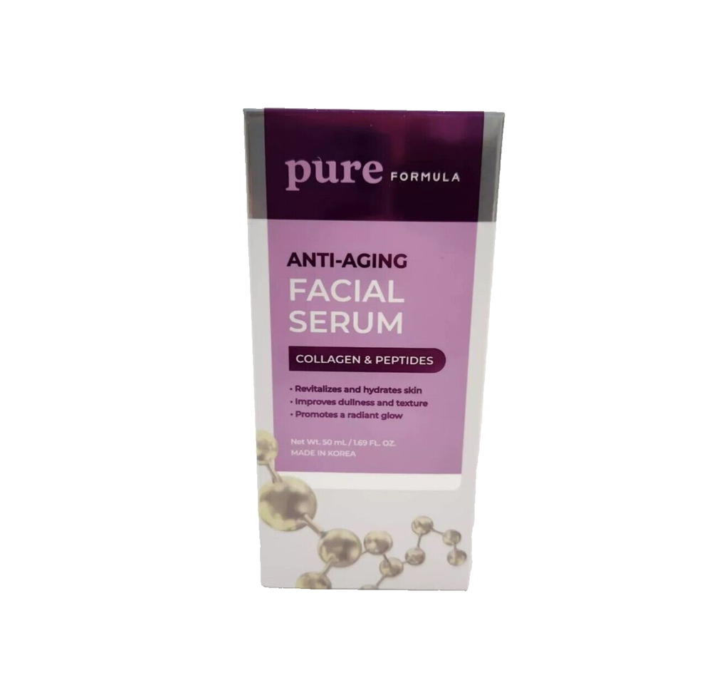 1 Suero facial antienvejecimiento Pure Formula colágeno y péptidos antienvejecimiento 1,69 oz