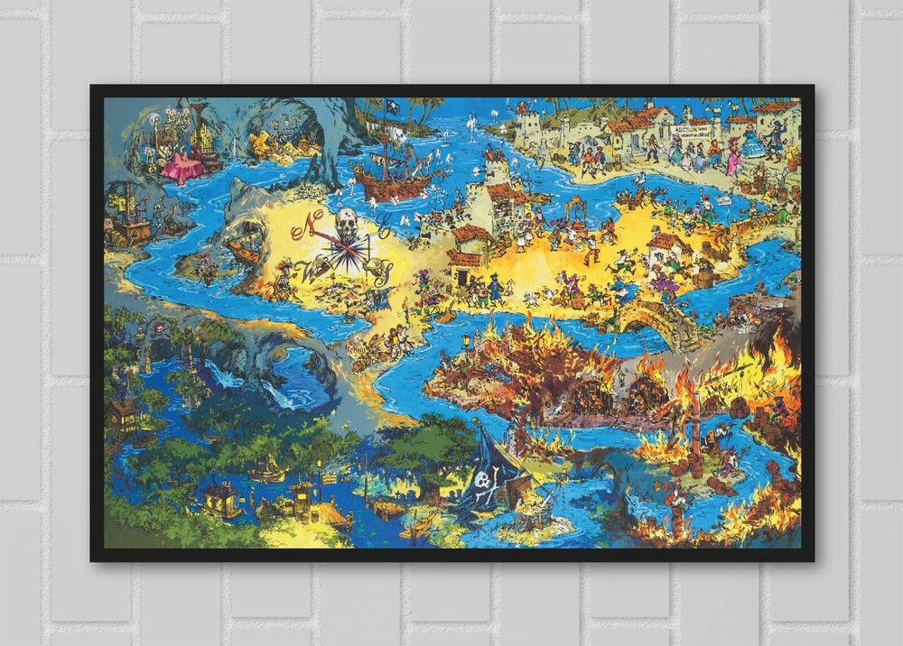 Marc Davis Pirates of the Caribbean Ride Concept Art Matte Poster 13x19