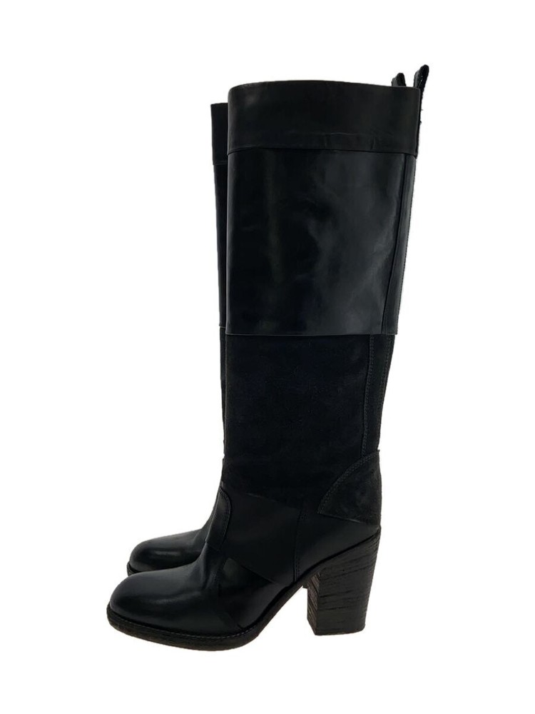 Maison Margiela Suede Switching/Long Boots/36/Blk/Leather 567