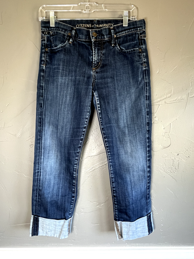 Citizens of Humanity Women’s Size 28 Dani Cropped Mid-Rise Straight Leg Jeans