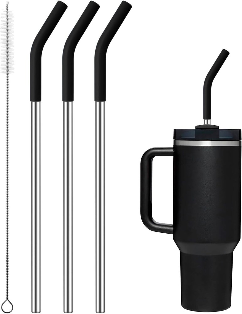 3-Pack Stainless Steel Straws for 40Oz Tumbler, Replacement Straw for 40