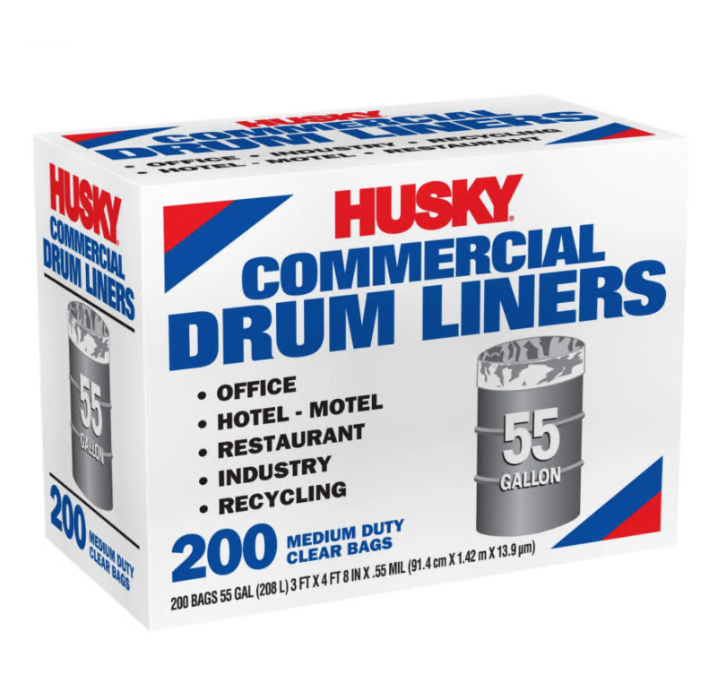 200 Pieces,55 Gallon Trash Bags Liners Recycling Waste Garbage Disposal Economy