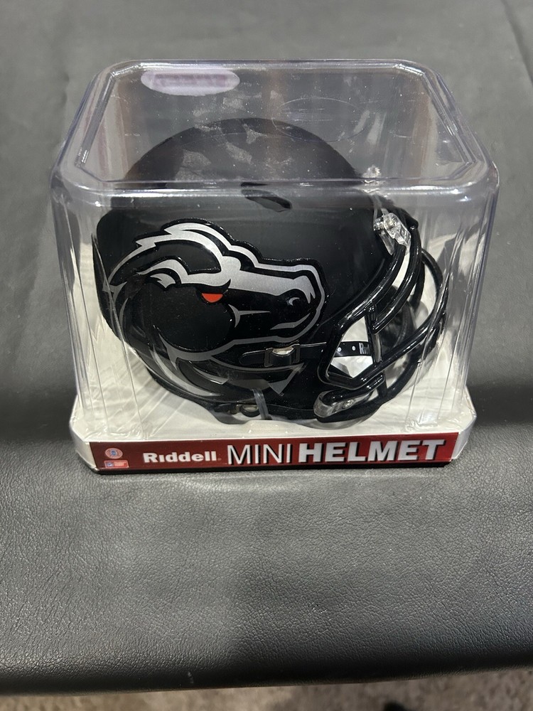 Boise St Broncos “SLATE MATTE “ NCAA FOOTBALL Mini Helmet. New In Box Nice!