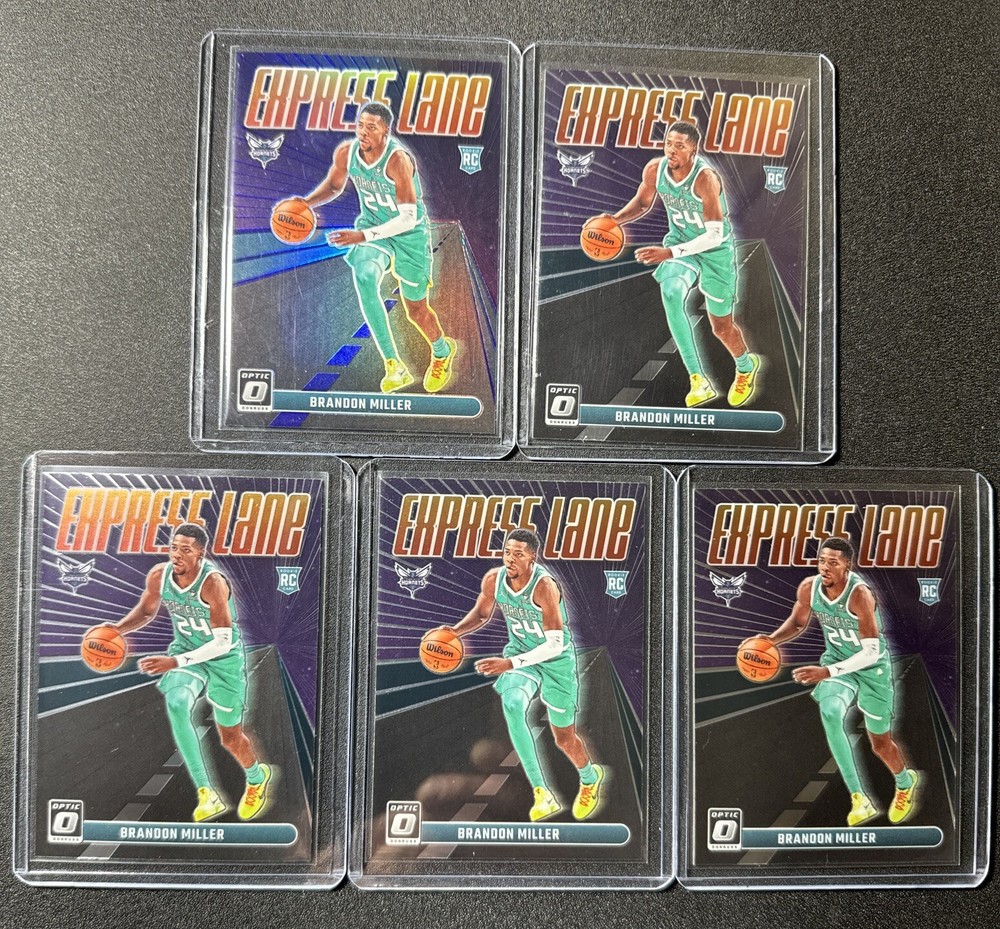 Brandon Miller 2023-24 Donruss Optic Rookie Express Lane Purple Prizm RC Lot 5