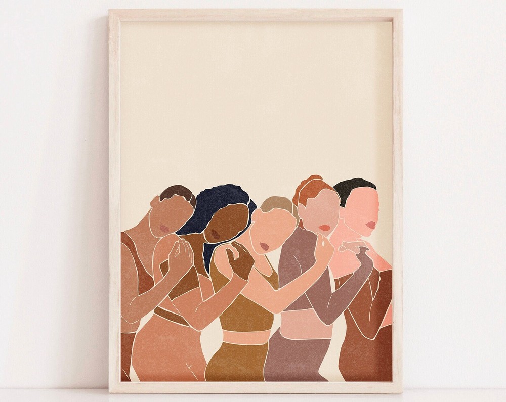 Feminist Art Print Terracotta Mid Century Modern Art Minimal Abstract Boho