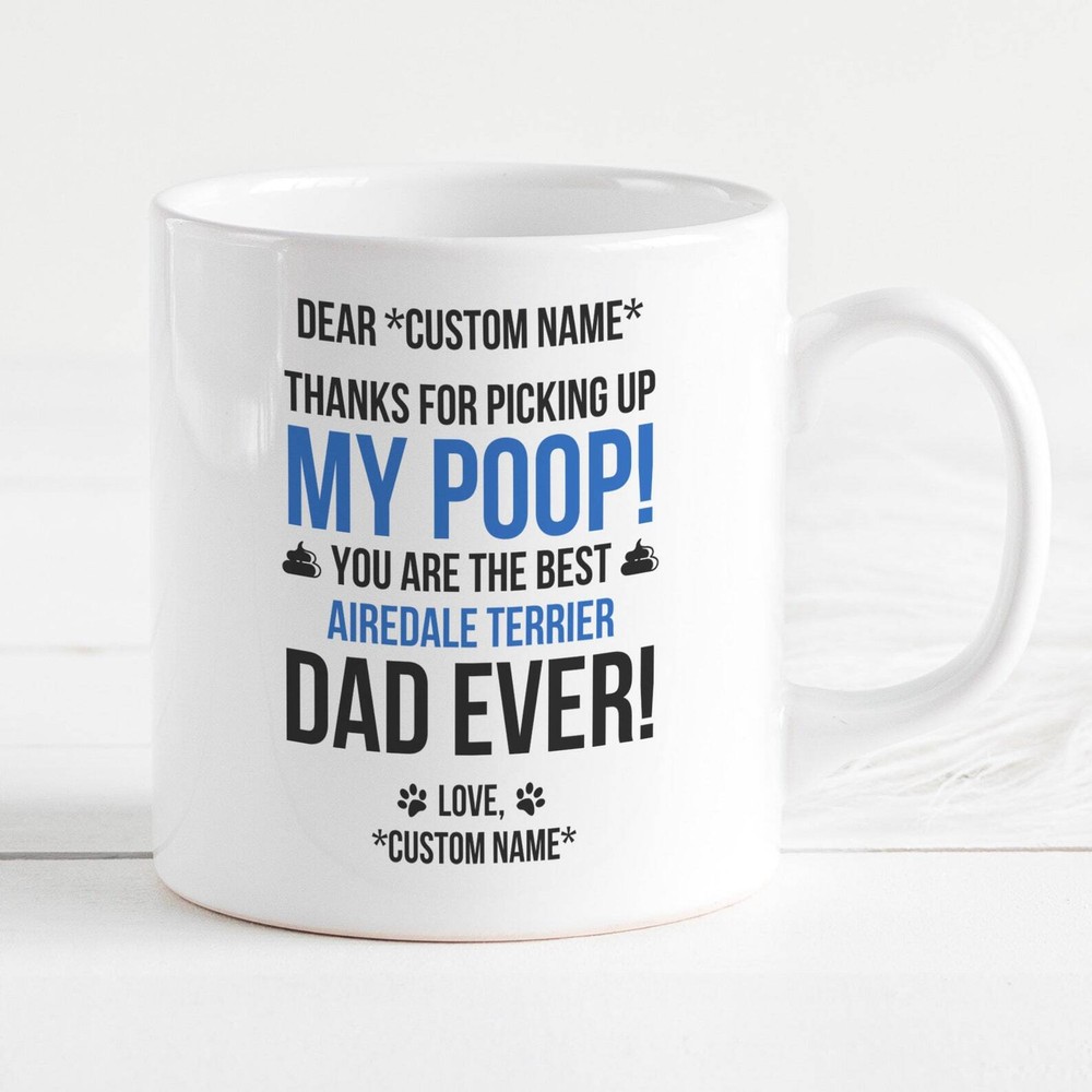 Airedale Terrier Dad Mug Airedale Terrier Gifts For Men Airedale Terrier Mug