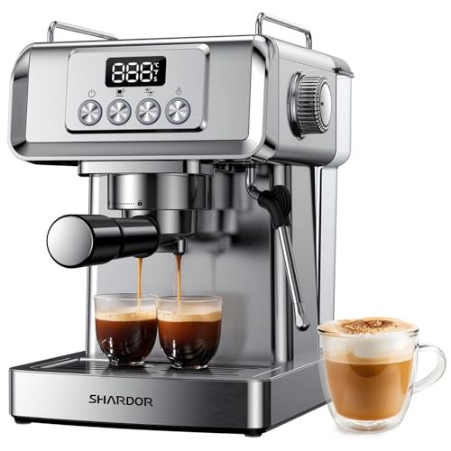 20 Bar Espresso Machine with Milk Frother for Lattes & Cappuccinos