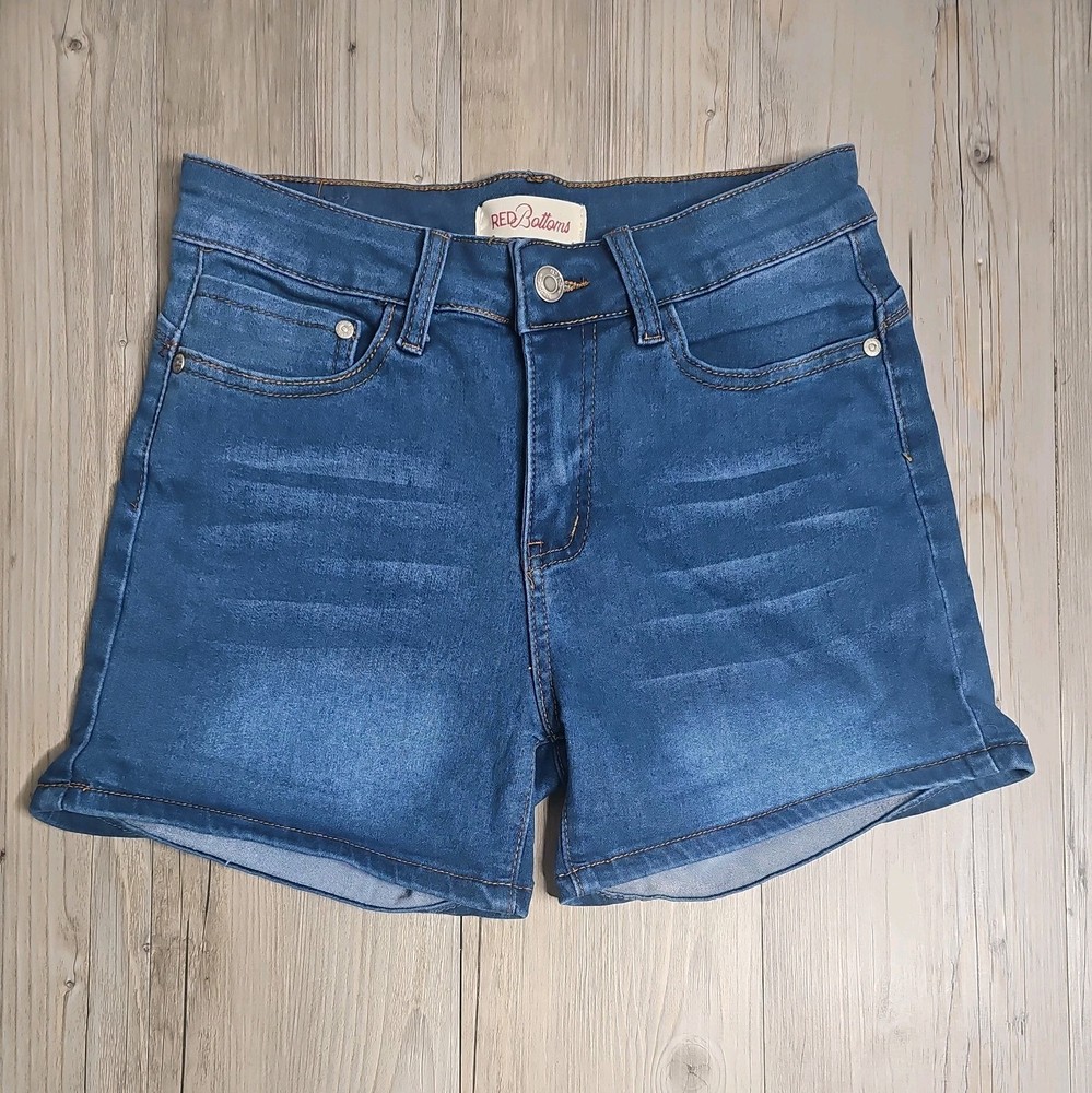 Red Bottoms Medium Wash  Size 7 Womens Denim Shorts