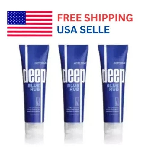 3 PACK DoTERRA Deep Blue doterra Rub Body Cream - 4 oz EXP:03/2027 +