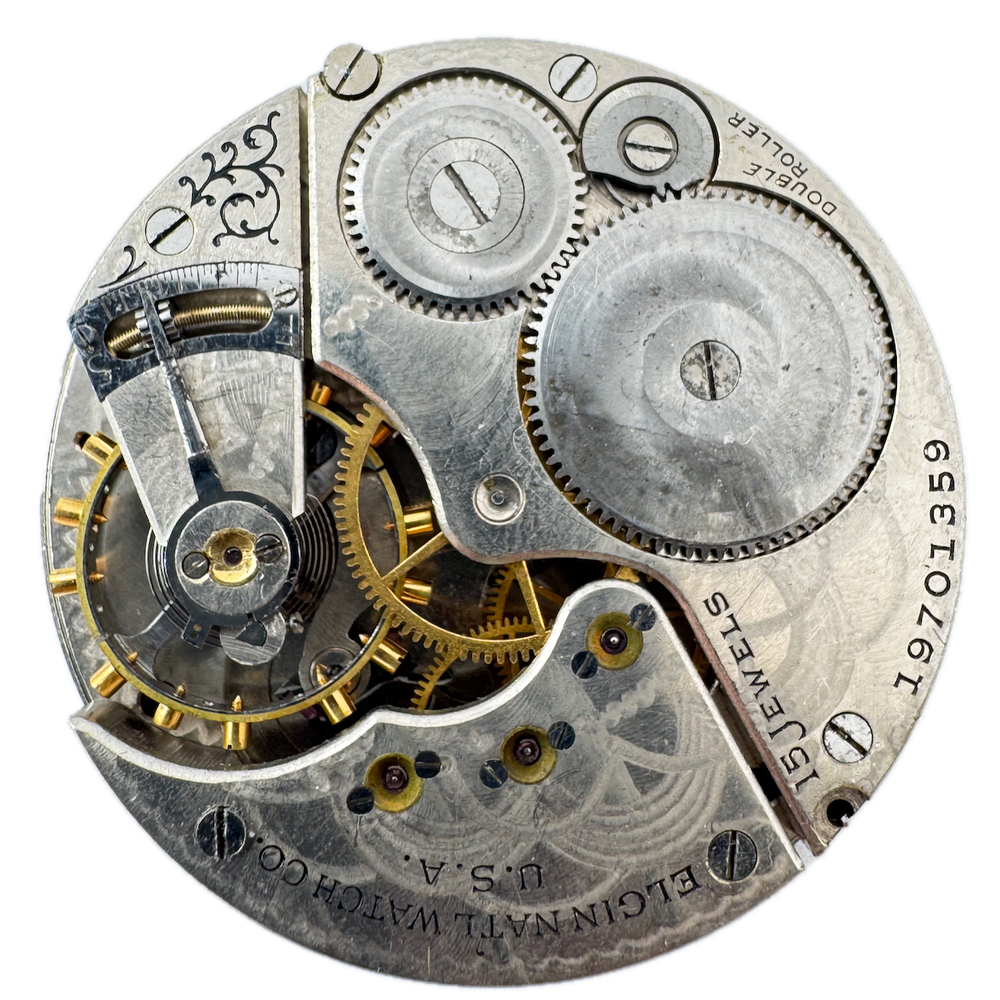1917 Elgin 15 Jewel 16s Antique Mechanical Pocket Watch Movement 313 USA
