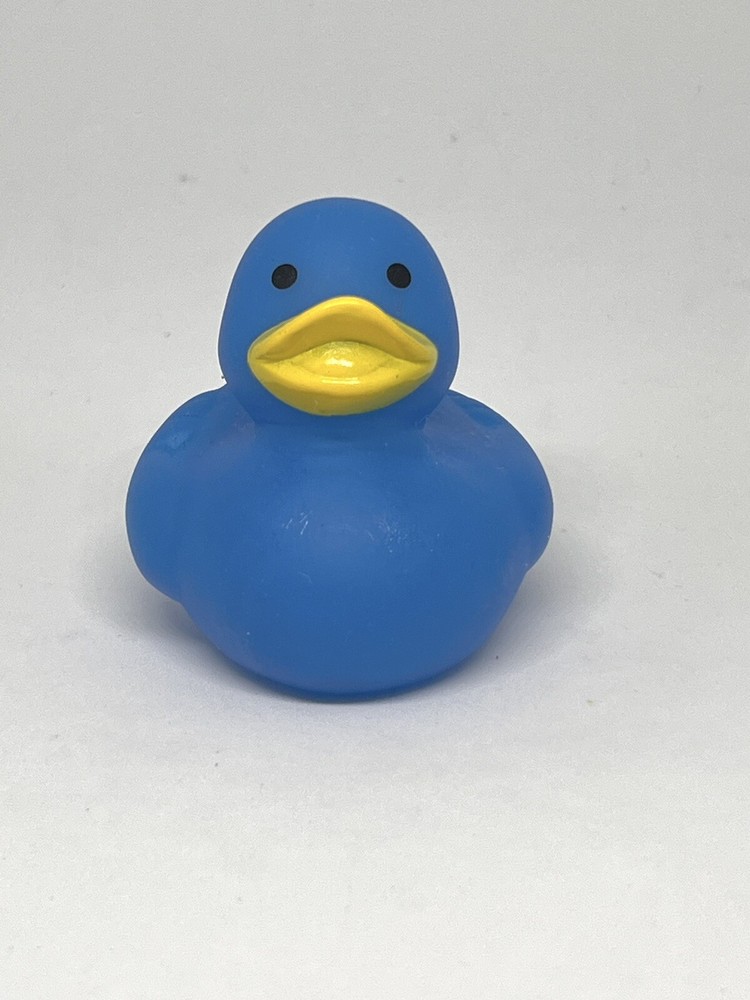 2-Inch Blue Rubber Duck Bath Toy for Pool or Jeep Play