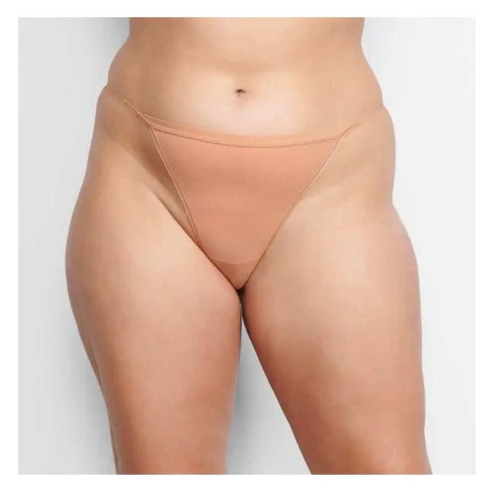 NWT Skims Summer Mesh String Thong in Ochre Sexy Kim Kardashian Tan Underwear 3X