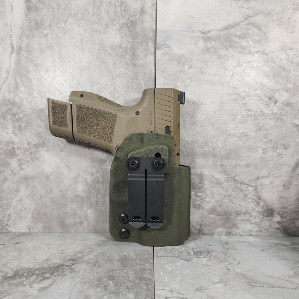 Custom IWB Holster with Mono Block in OD Green for Your Chosen Model