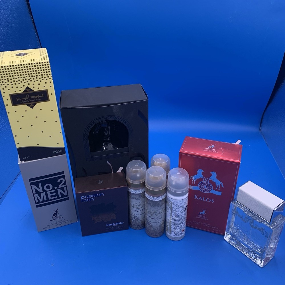 COLOGNE LOT OF 10 Franck Olivier, Lattafa, Rasasi, Maison Alhambra KALOS MAAHIR