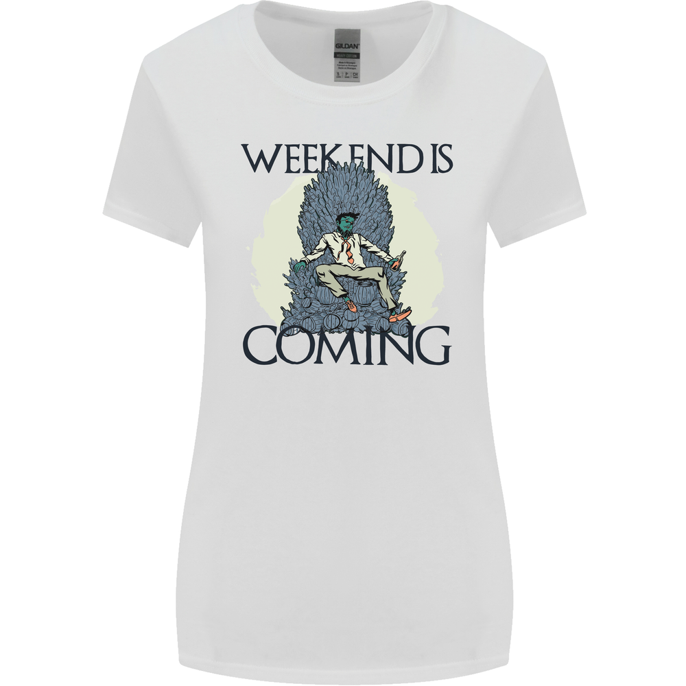 Weekend Funny Beer Cider Wine Alcohol Gin Womens Wider Cut T-Shirt