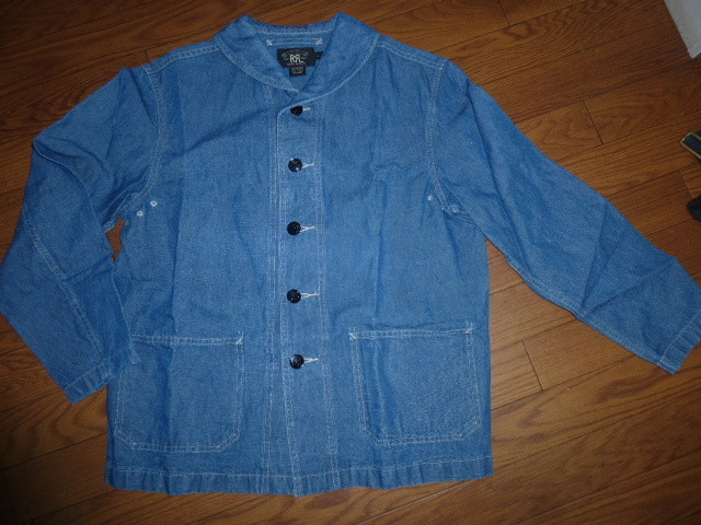 Rare Rrl Double Rl 40S U.S.Navy Shawl Collar Denim Coverall Military