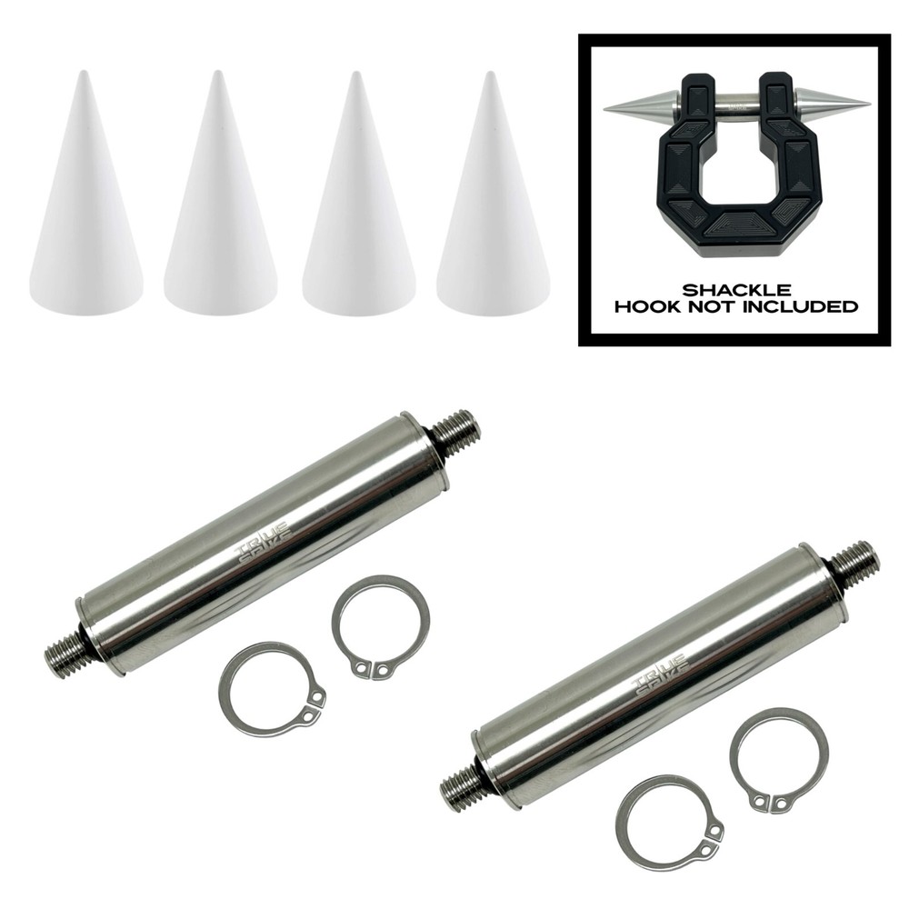 Stainless Steel 3/4 True Spike Bumper Tow Shackle D Ring Recovery Hook