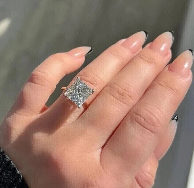 Certified RARE Natural 8ct VVS1 DEF White Diamond 950 Platinum Engagement Ring