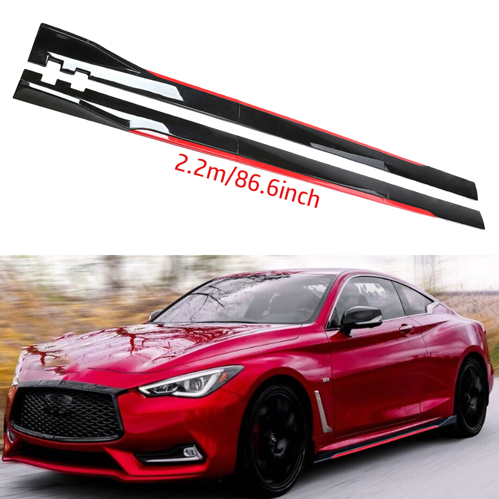 For Infiniti Q50 Q60 Q70 Side Skirt Extension Body Kit Splitter Spoiler M+