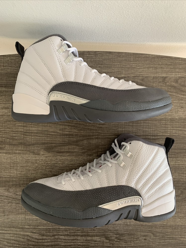 Size 8 - Nike Air Jordan 12 Retro White Dark Grey 2019