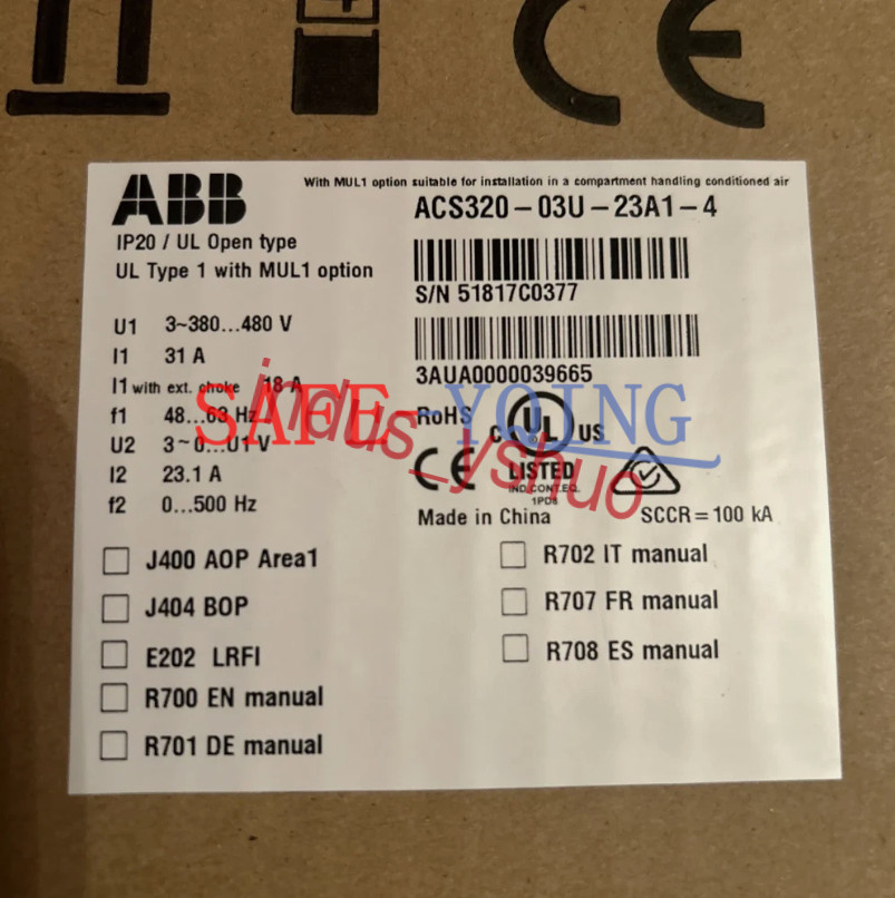 1PC NEW ABB Frequency Converter ACS320-03U-23A1-4