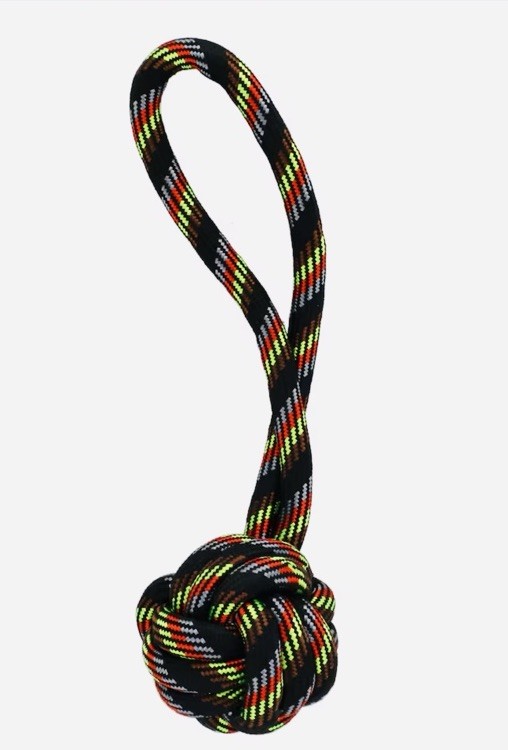 Poly Rope Ball Toy with Handles Interactive Heavy Duty All Kind Of Dogs Colorful