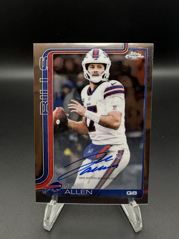 2025 Topps Chrome Football Josh Allen On Card Auto Bills 🔥