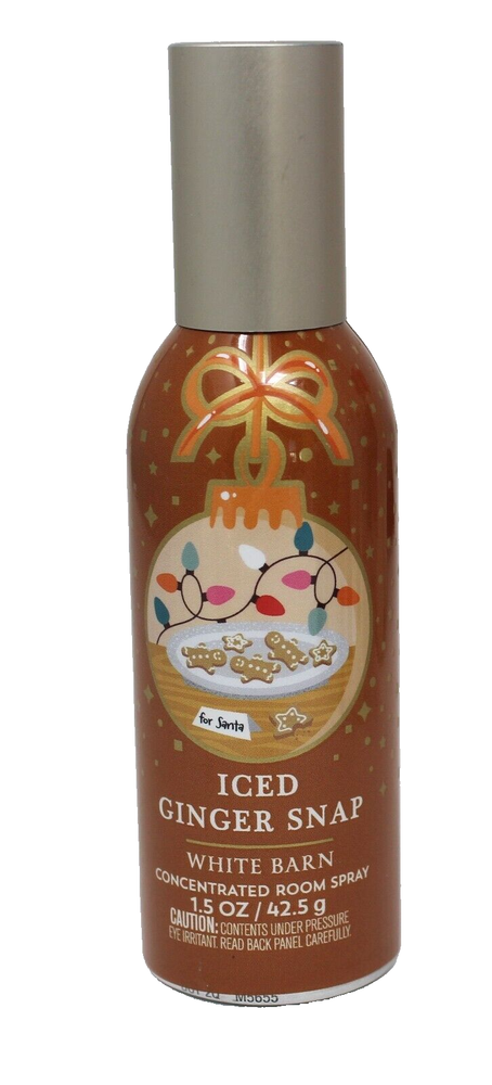Bath & Body Works Iced Ginger Snap Room Spray Mist 1.5 oz White Barn