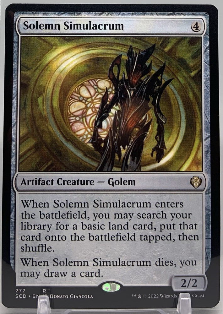 🧙Solemn Simulacrum R 277 SCD Starter Commander Deck MTG