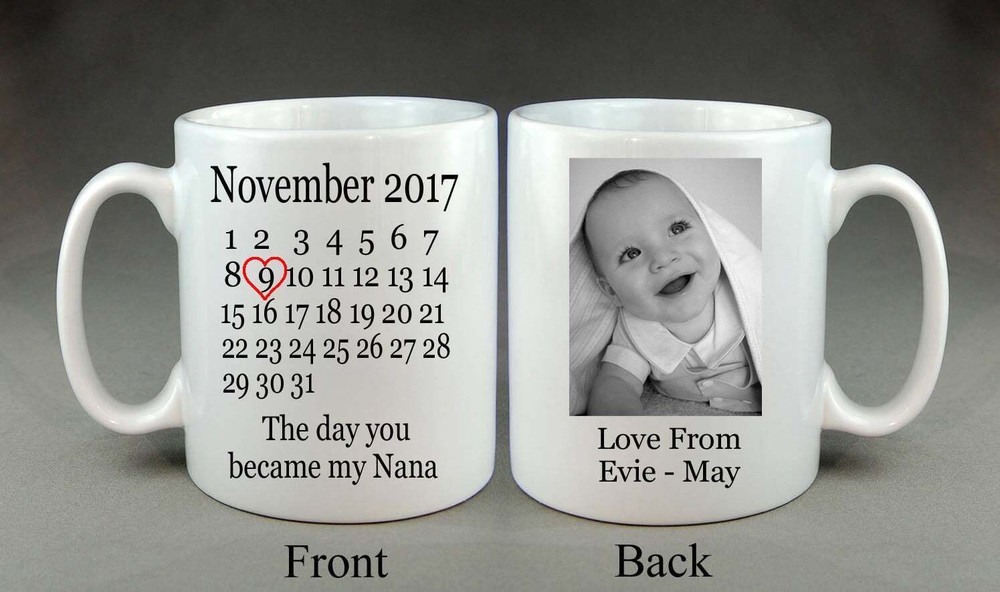 Personalised Day You Became My Photo Mug Mum Nanny Nana Dad Grandad Etc Mothers
