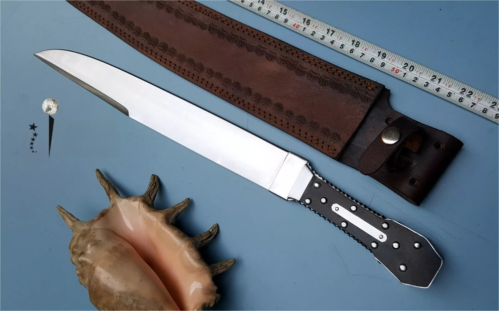 Handmade Replica James Black Bowie Knife with Leather Sheath