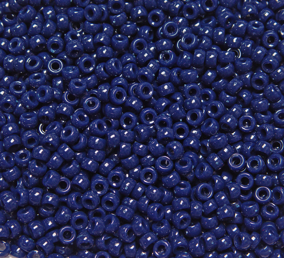 Navy Blue Mini Pony Beads 1000pc USA-Made for Kids Crafts Jewelry & School Projects