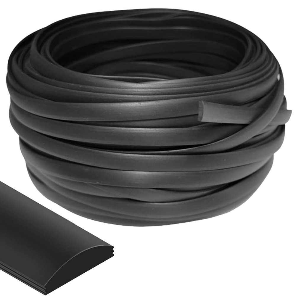 Flat Screen Spline 0.290 Width X 100ft, Black in Color