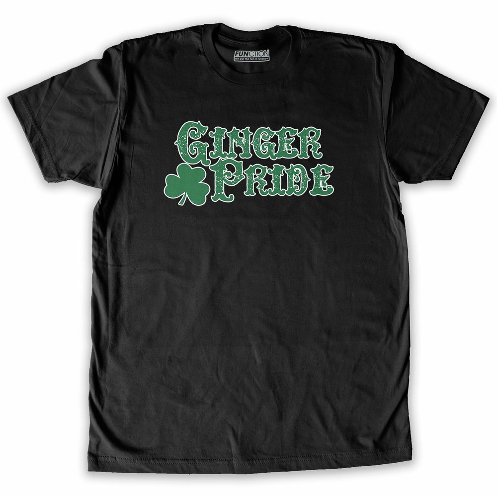 St. Patricks Day Ginger Pride Funny Beer Bar Mens Jersey T-Shirt-image