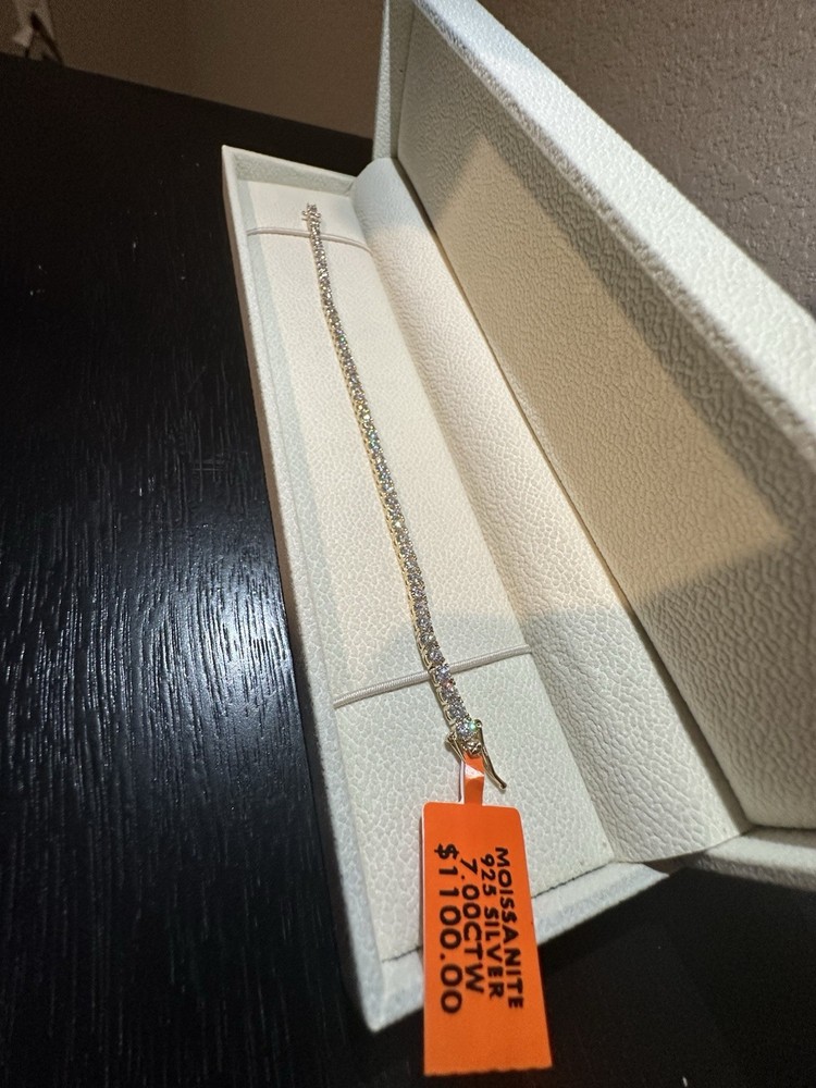 Moissanite 925 Sterling Silver Tennis Bracelet 7.00ctw