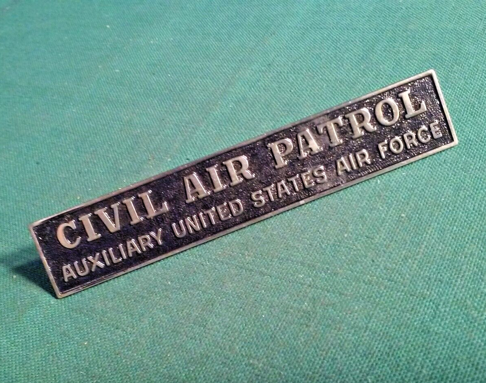 Civil Air Patrol Auxiliary United States Air Force Metal Bar Pin Badge Plate
