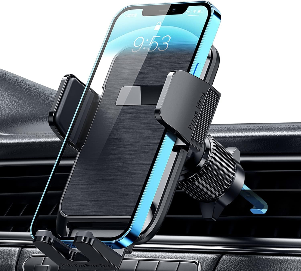 Phone Mount for Car Vent [Upgraded Metal Clip] Cell Phone Holder Car Hands Free