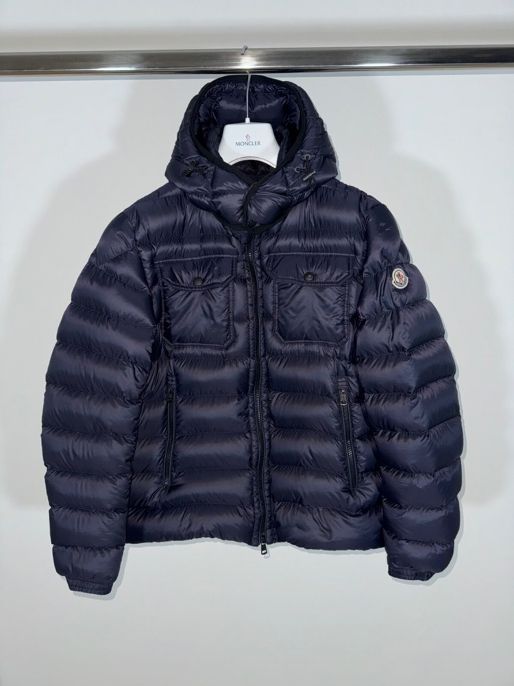 Moncler Valence Jacket Size 3 M Dark Navy Blue Puffer Coat