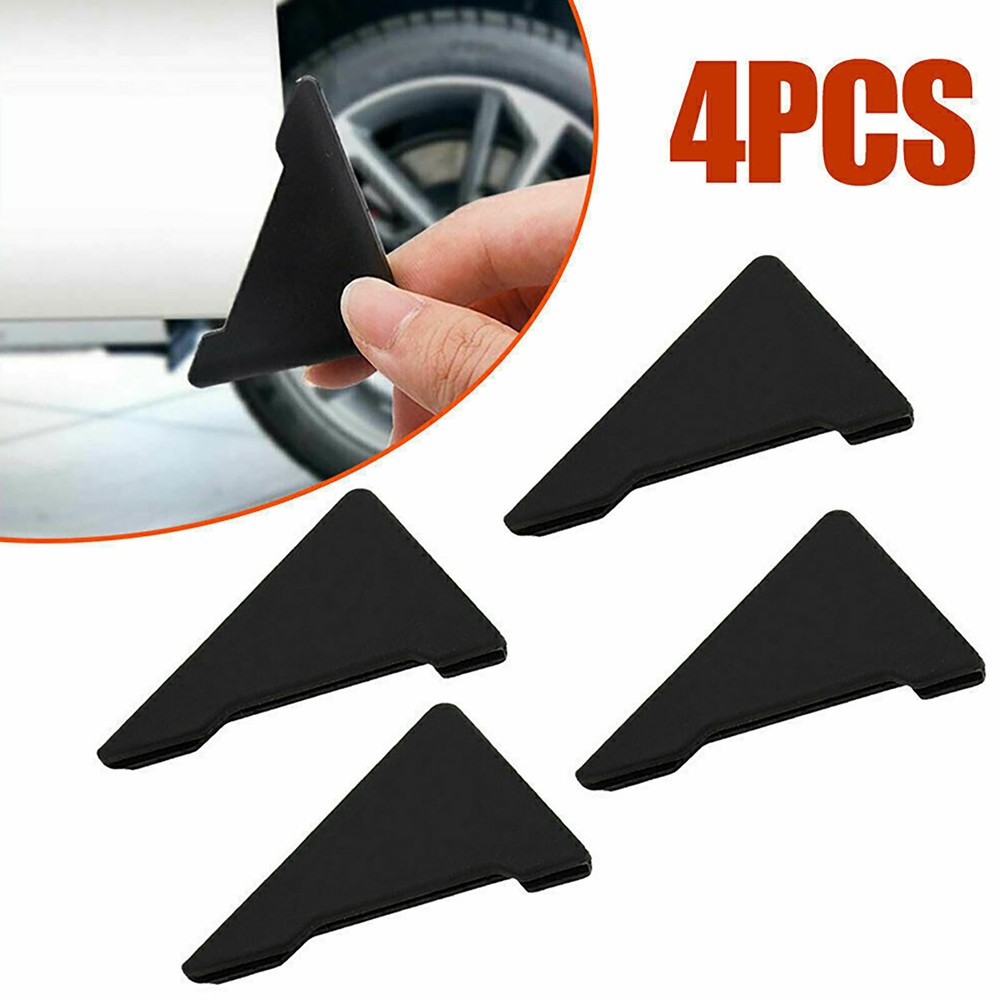 Car Door 90° Angle Corner Cover Anti-Scratch Protector Kit Accessories Black 4pc