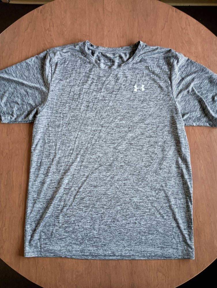 UA Under Armour Logo Men's Gray Short Sleeve T-shirt Size XXL Loose