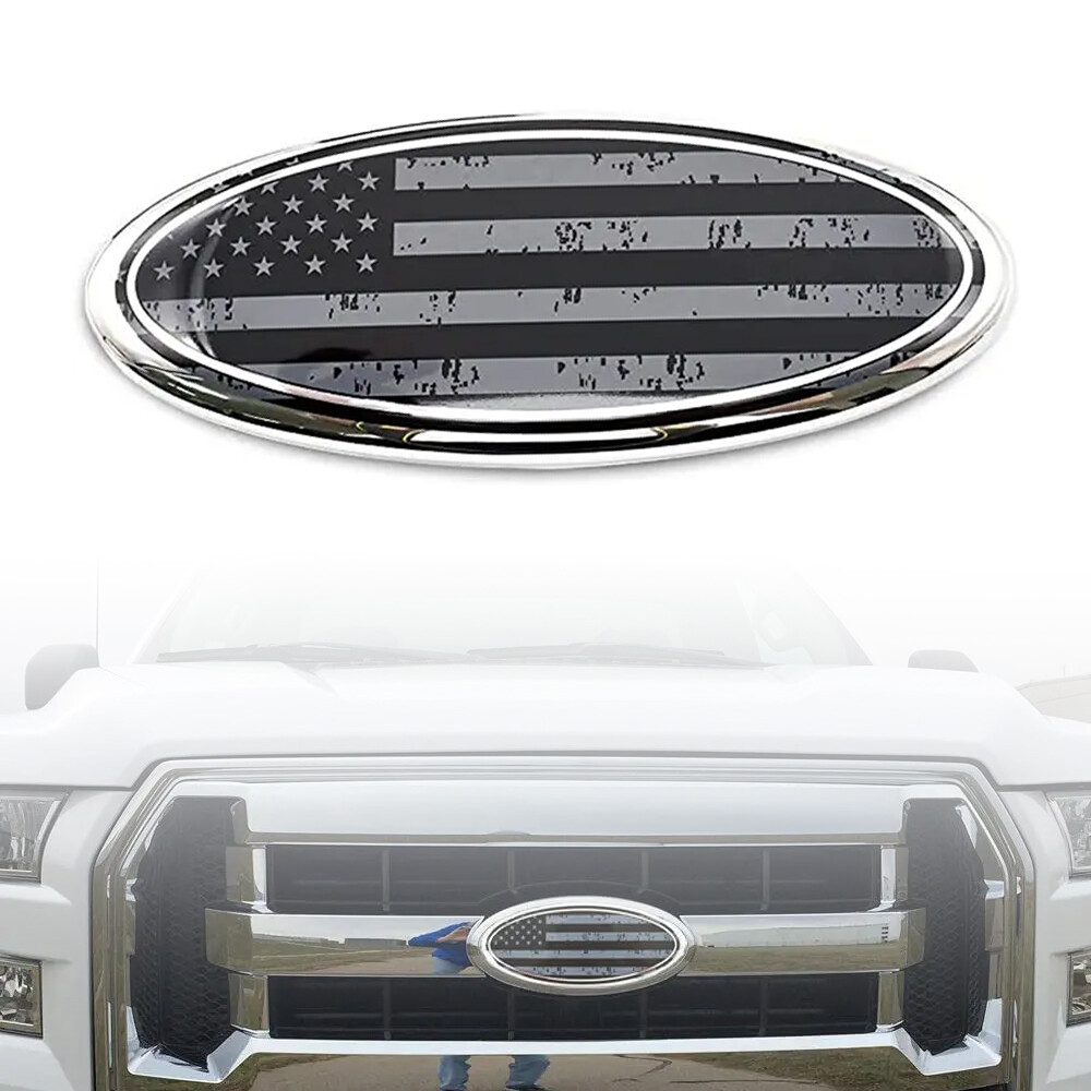 FRONT GRILL Tailgate US Flag Oval Emblem Badge 9 inch For Ford Ranger 2006-2011