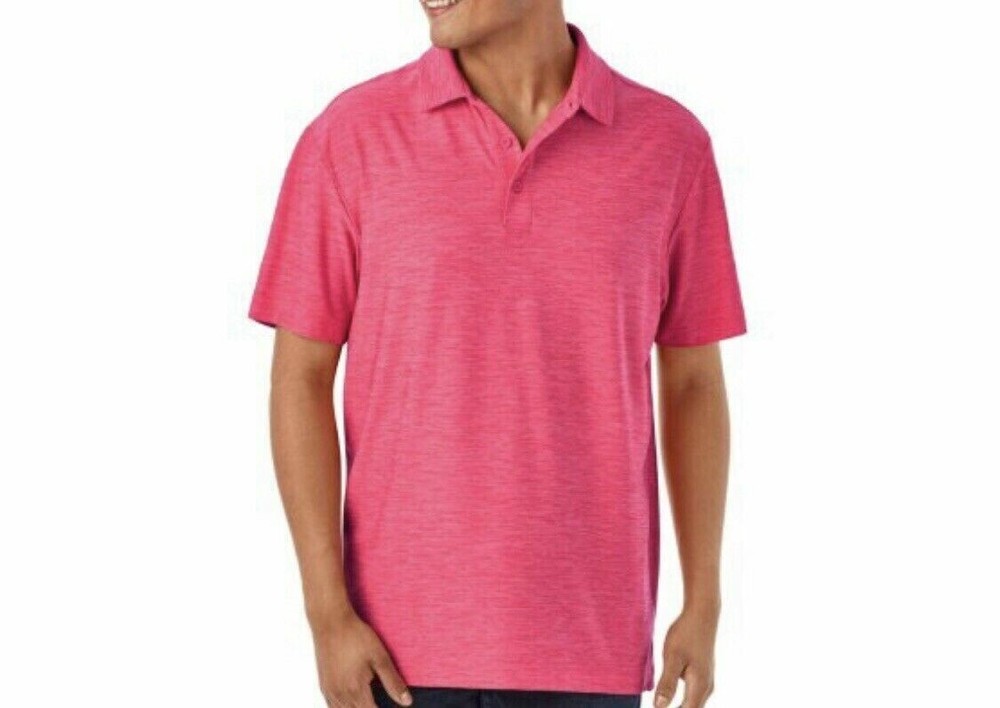 Members Mark Coral Men's Polo Shirt Medium - Soft Comfort Fit-image